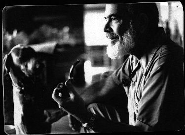 James C. Brown with Dog